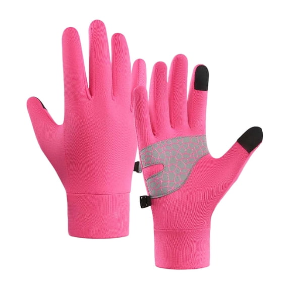 Fgnfyis Kids Cycling Gloves Parent Child Autumn Cold Season Children Sports Running Touchscreen Toddler Winter Gloves Lined Mittens Hot Pink XL