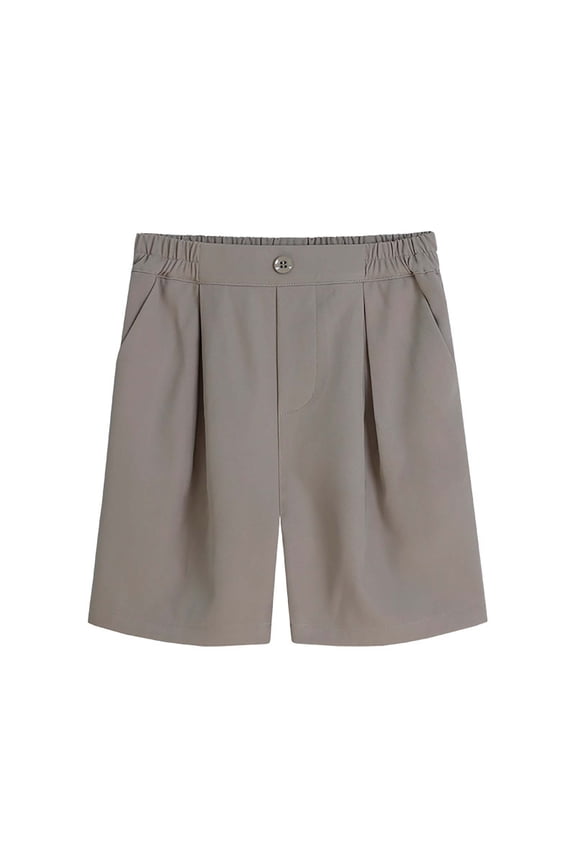Kids Shorts Summer Casual Denim Elastic Waist Comfortable with Cute Prints Outdoor Breathable Cool Ventilation Five Point Boys Jeans Brown 3-4 Years