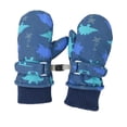 thumbnail image 1 of Fgnfyis Kids Ski Gloves Thermal Mittens Quick Drying Lined Boys Girls Winter Gloves Sports Mittens Blue_001 M, 1 of 8