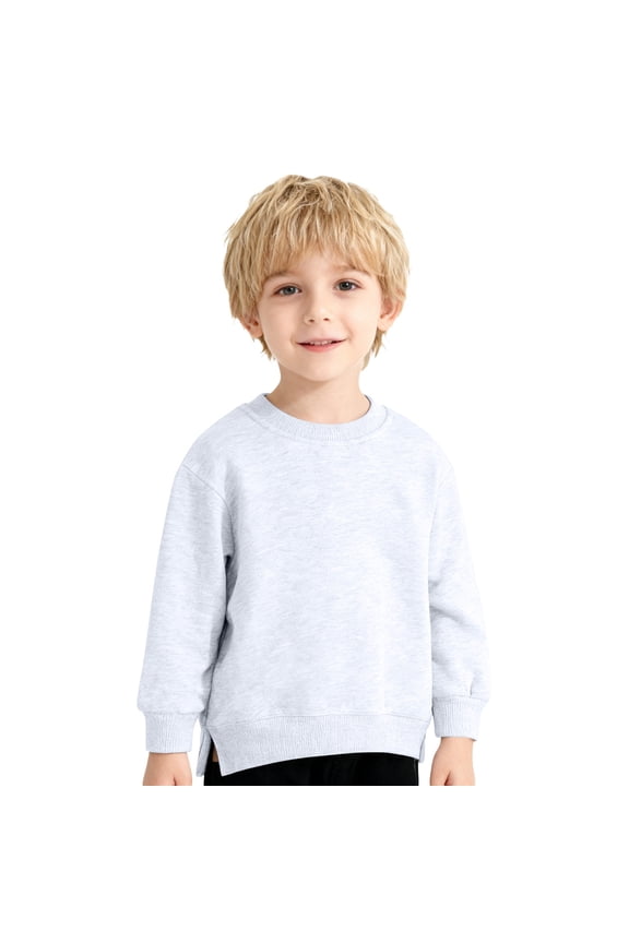 Kids Sweater Soft Casual Crewneck Pullover Top for Boys and Girls Comfortable Childrens Outerwear Daily Wear Play Outfit White 6-9 Months