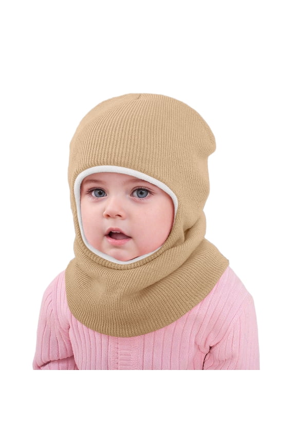 Kids Winter Knit Hat with Ear Warm Thermal for Toddlers Boys Girls Cold Weather Winter Hats for Kids Khaki