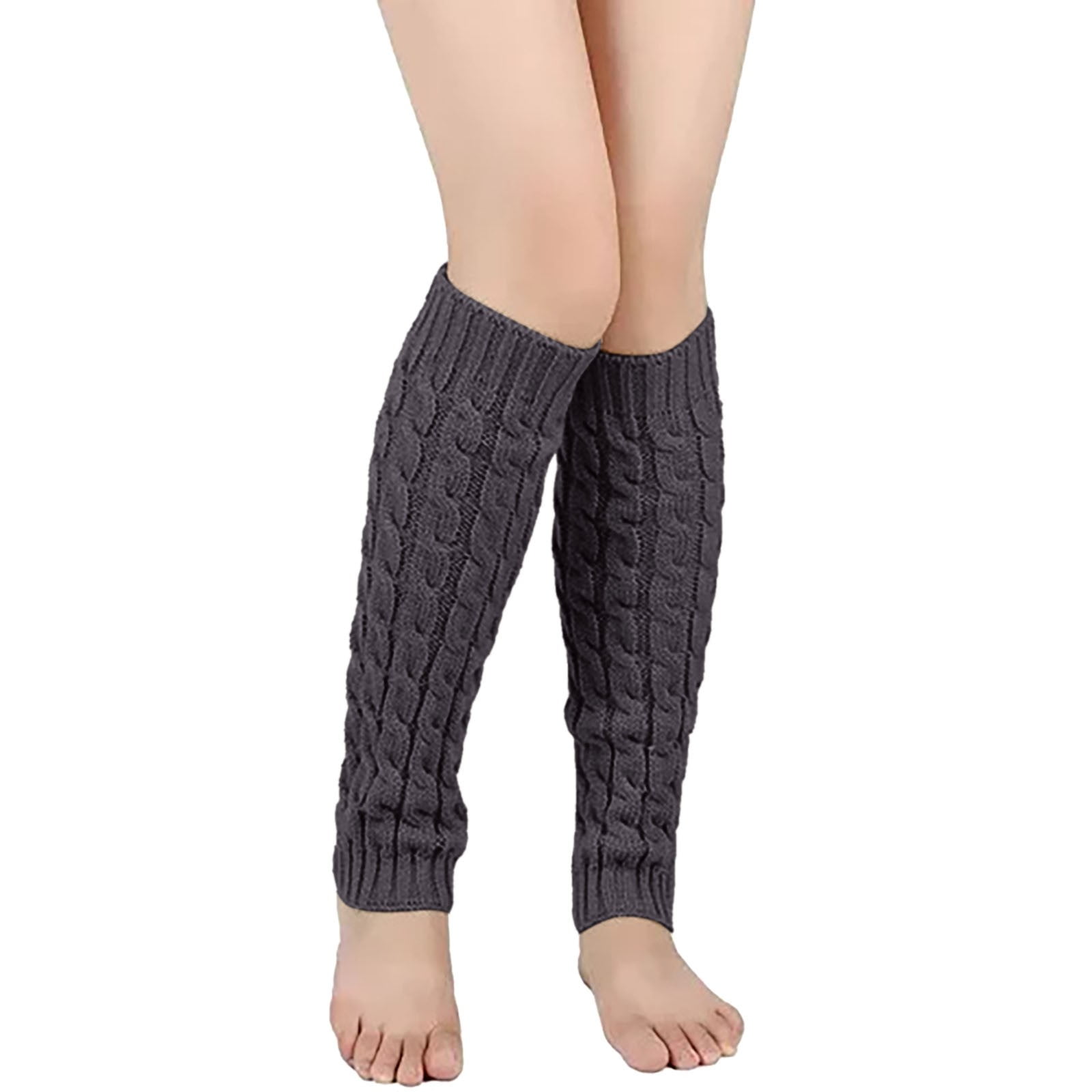 Gumipy Women's Cable Knitted Thigh High Socks Extra Long Boot Socks Over Knee Leg Warmers Soft