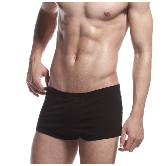 Fgnfyis Knitted Pants Comfortable Mid Waist Fashion Men's Home Shorts Briefs for Men Black M
