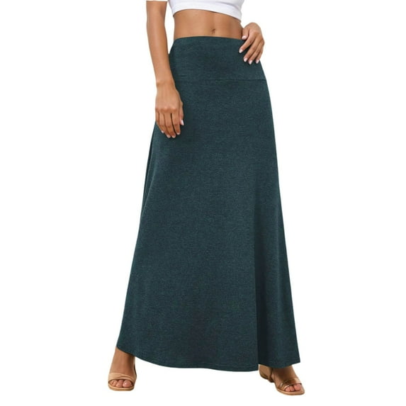 Fgnfyis Knitted Solid Color High Waisted Skirt for Women Fashion Knitted Pure Color Skirt Comfortable Stretch Fit GN2 XL