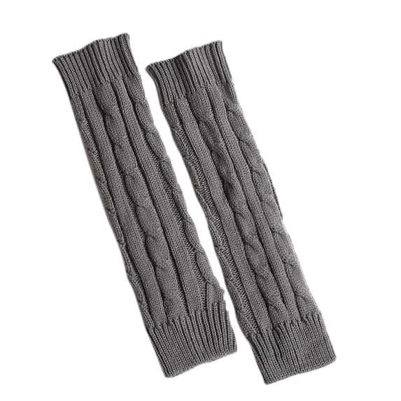 Fgnfyis Knitted Wool Winter Warm Leg Warmers Pile Thermal Thick Sock Socks for Women Cozy and Soft for Cold Days Grey