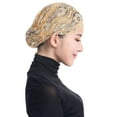 thumbnail image 1 of Fgnfyis Lace Stretch Turban Wrap Head Scarf Cap for Women Hair Loss Baseball Hat Yellow One Size, 1 of 1