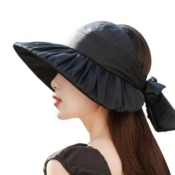 Fgnfyis Ladies Fairy Velvet Beret Summer Lightweight Breathable Sun Elegant Hollow Top Design Black M