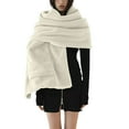 thumbnail image 1 of Fgnfyis Ladies Fashion Casual Oversized Pocket Shawl Wrap Soft Lamb Wool Blend Warm Scarf For Outdoor And Home Use White One Size, 1 of 6