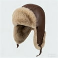 thumbnail image 1 of Fgnfyis Leather Winter Trapper Hat with Ear for Outdoor Motorcycle Skiing Cold Weather Warm Lined Hats for Men and Women BW1, 1 of 4
