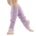 thumbnail image 1 of Fgnfyis Leg Warmers For Women Dance Yoga Open Toe Heel Ribbed Sports Socks Eighties Party Workout Accessories Light Purple One Size, 1 of 4