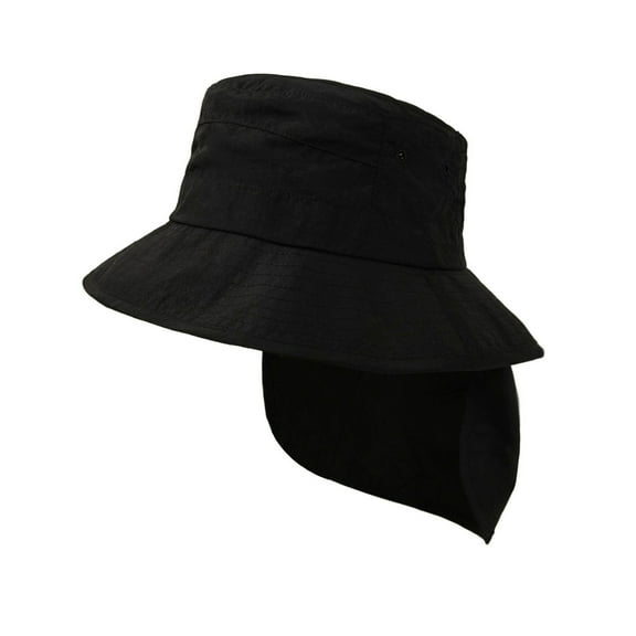 Fgnfyis Lightweight Fisherman Sun Hat for Outdoor Hiking Travel and Summer Beach Activities Black One Size