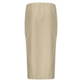 thumbnail image 1 of Fgnfyis Linen Flared Maxi Skirt with Back Slit Elastic Waist Drawstring Long Flowy Ankle Length Skirt for Women Comfortable Style Khaki L, 1 of 8