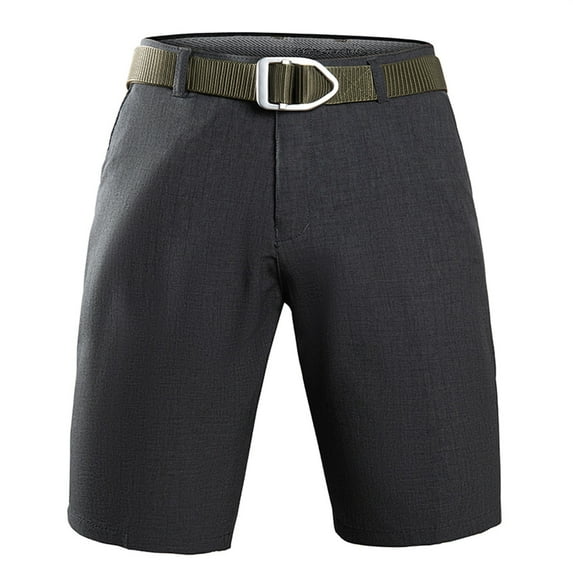 Fgnfyis Male Summer Shorts Pockets Cargo Sports Pocket Button Pants Men's Shorts Dark Gray 33