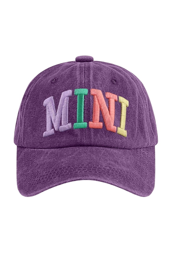 Mama Hats For Women Adjustable Mini Baseball Caps Funny Mom Idea Purple One Size