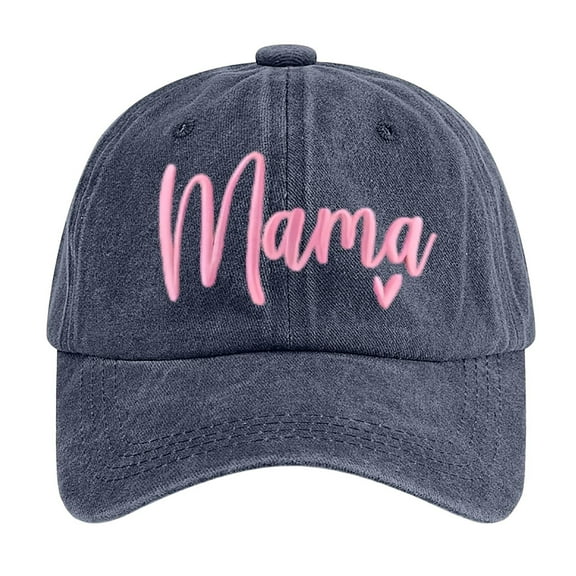 Fgnfyis Mama Hats For Women Funny Adjustable Mini Baseball Caps Cute Mom Life Novelty Dad Hat Navy One Size