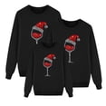 thumbnail image 1 of Fgnfyis Matching Sweatshirts Pajamas for Family Christmas Printed O Neck Fleece-lined Long Sleeve Pullover Sweatshirt Holiday Tops, 1 of 4