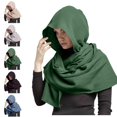 thumbnail image 1 of Fgnfyis Men Hooded Scarf Winter Crinkle Soft Neck Cover Mens Winter Hats Warm Outdoor Shawl Cap, 1 of 6