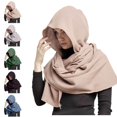 thumbnail image 1 of Fgnfyis Men Hooded Scarf Winter Crinkle Soft Neck Cover Mens Winter Hats Warm Outdoor Shawl Cap, 1 of 8