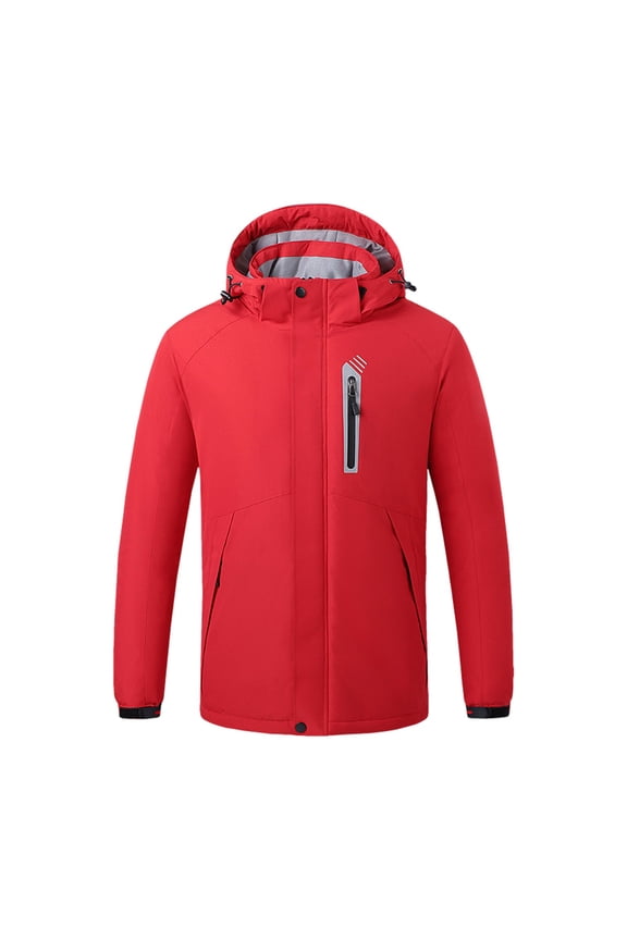Men Jacket 8 Control Heating Suit Constant Temperature Heated Vest Winter Warm Charging Outerwear for Cold Weather Mens Winter Coat Red M