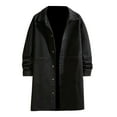 thumbnail image 1 of Fgnfyis Men Winter Jacket Winter Autumn Loose Casual Denim Trench Coat Long Jacket Mens Jackets Casual Stylish Black M, 1 of 4