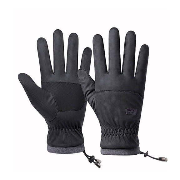 Fgnfyis Men Winter Thick Touchscreen Gloves Windproof Warm Lined for Outdoor Riding Cycling Motorcycle and Cold Weather Protection Black