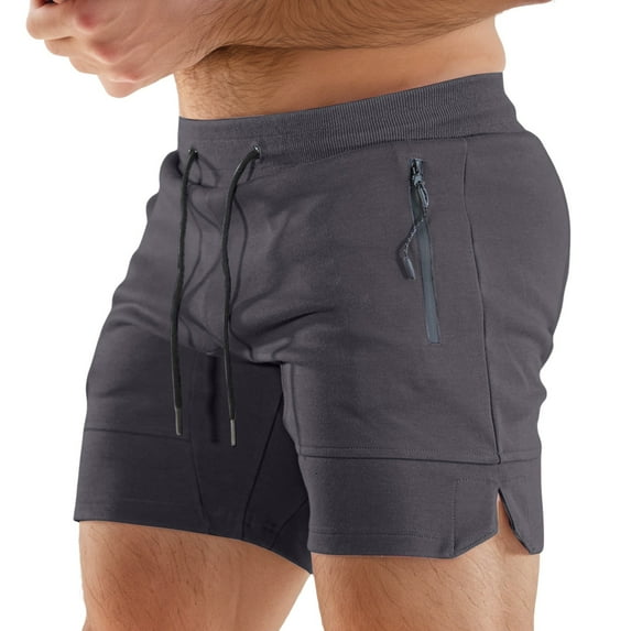 Fgnfyis Men's Activewear Gym Pants for Running and Fitness Stretchable Slim Fit Trousers for Summer Workouts Ideal for Sports and Training Mens Shorts Dark Gray XL