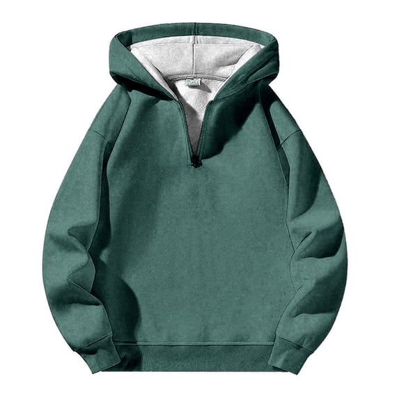 Fgnfyis Men's Autumn and Winter Solid Colors Sweatshirt Long Sleeve Long Sleeve Hoodie Sweatshirt Tops Mens Hoodie Army Green XXL
