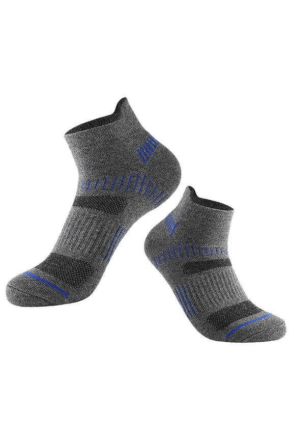Men's Sweat Absorbing Sports Leisure Low Cut Low Profile Seasonal Short Mens Socks Comfortable Casual Dark Gray