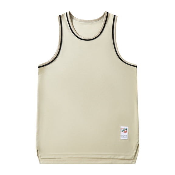 Fgnfyis Men's Breathable Fitness Tank Top Sleek Sleeveless Workout Vest for Active Comfortable Sports Wear for Gym and Outdoor Activities Mens Tank Tops Beige S