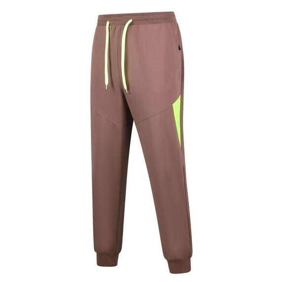 Fgnfyis Men's Casual Pants Loose Large Size Casual Sports Pants Drawstring Pants Spring Summer and Fall Nine Minute Pants Trousers for Men Khaki XL