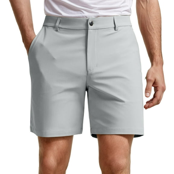 Fgnfyis Men's Casual Shorts 7 Inch Shorts Stretch Dress Work Shorts for Men with 4 Pockets Lightweight Cargo Pants for Men GY1 S
