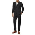 thumbnail image 1 of Fgnfyis Men's Casual Suit Suit Solid Colour Texture Classic Fashion Linen Men's Suit Jacket Suit Trousers Suit for Men Set Black XL, 1 of 7