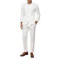 thumbnail image 1 of Fgnfyis Men's Casual Suit Suit Solid Colour Texture Classic Fashion Linen Men's Suit Jacket Suit Trousers Suit for Men Set White S, 1 of 9