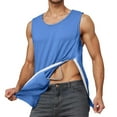 thumbnail image 1 of Fgnfyis Men's Casual Tank Tops Comfortable Loose Fit for Postoperative Recovery Easy Wear Summer Apparel Men's Tank Tops Blue S, 1 of 8