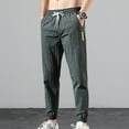 thumbnail image 1 of Fgnfyis Men's Fashionable Plus Size Loose Tracksuit with Tied Feet Pants Trousers Pants for Men Grey XL, 1 of 8