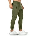 thumbnail image 1 of Fgnfyis Men's Gym Pants Workout Running Athletic Joggers Slim Fit Sport Track Pants with Zipper Pockets Pants for Men Army Green XXL, 1 of 8