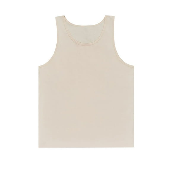Fgnfyis Men's Heavy Solid Casual Comfortable Vest for Summer Outdoor Activities Lightweight Tank Top for Men Men's Tank Tops Beige L
