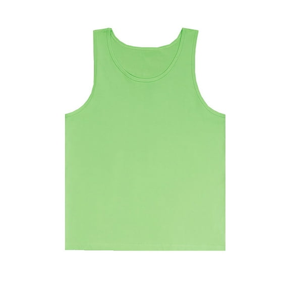 Fgnfyis Men's Heavy Solid Casual Comfortable Vest for Summer Outdoor Activities Lightweight Tank Top for Men Men's Tank Tops Light Green XXL