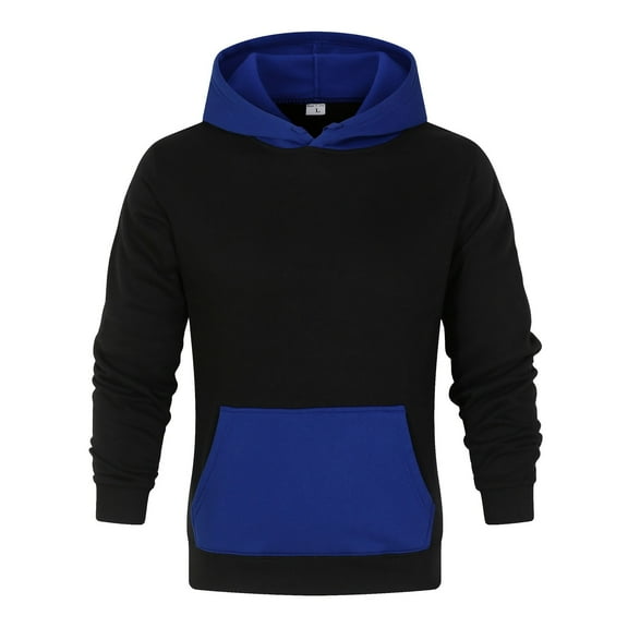 Fgnfyis Men's Hoodies & Sweatshirts Casual Daily Fashion Trend Hoodie Sweatshirt for Spring Autumn and Winter Outdoor Style Men's Sweatshirts Blue L