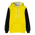 thumbnail image 1 of Fgnfyis Men's Hoodies & Sweatshirts Versatile Colorblocking Casual Drawstring Sport Sweatshirt for Active Mens Hoodie Yellow XL, 1 of 3