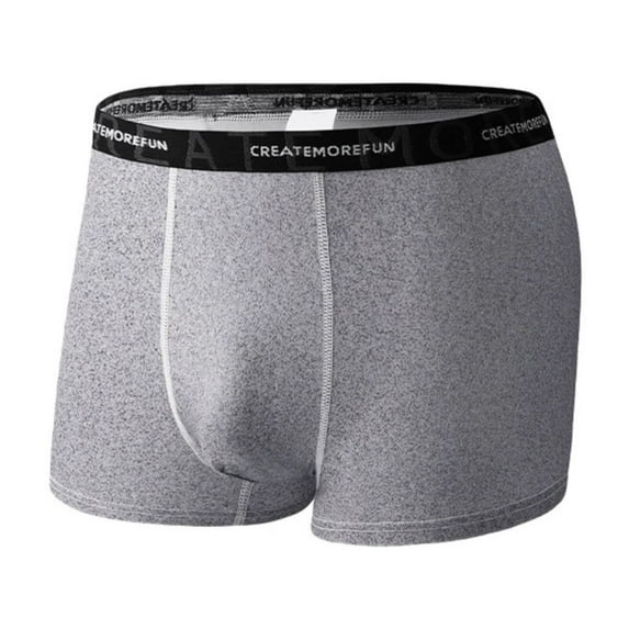 Fgnfyis Men's Ice Silk Skin Friendly Casual Large Size Breathable Comfortable Fashion Underwear Men's Underwear Grey S