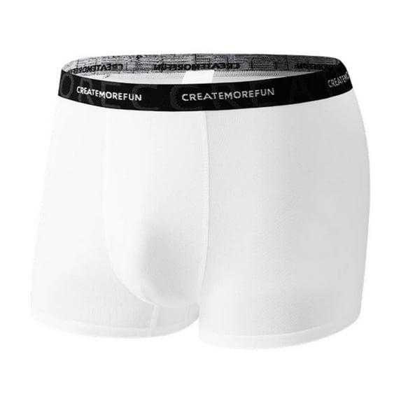 Fgnfyis Men's Ice Silk Skin Friendly Casual Large Size Breathable Comfortable Fashion Underwear Men's Underwear White XS