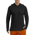thumbnail image 1 of Fgnfyis Men's Lightweight Hoodie Summer Casual Pullover Sweatshirt with Raglan Sleeves Breathable Comfortable Streetwear for Daily Wear Mens Sweatshirt Black M, 1 of 5