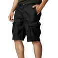 thumbnail image 1 of Fgnfyis Men's Loose Fit Cargo Shorts Summer Plus Size Casual Pocket Shorts for Big and Tall Comfort Men Shorts Black 33, 1 of 3
