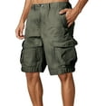 thumbnail image 1 of Fgnfyis Men's Loose Fit Cargo Shorts Summer Plus Size Casual Pocket Shorts for Big and Tall Comfort Men Shorts Green 29, 1 of 3