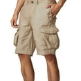 thumbnail image 1 of Fgnfyis Men's Loose Fit Cargo Shorts Summer Plus Size Casual Pocket Shorts for Big and Tall Comfort Men Shorts Khaki 29, 1 of 3