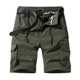 thumbnail image 1 of Fgnfyis Men's Shorts Casual Denim Shorts with Pockets Plus Size Men Shorts Green 34, 1 of 3