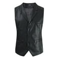 thumbnail image 1 of Fgnfyis Men's Slim Fit Leather Tank Top Stylish PU Leather Vest for Casual Wear Trendy Design for Layering and Fashion-Forward Looks Tank Top for Men Black XXL, 1 of 6