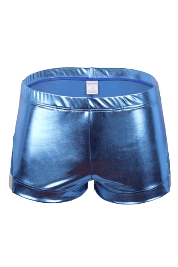 Men's Sports Bronzed Solid Color Smooth with Pocket Pockets Mens Boxer Briefs Blue S