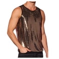 thumbnail image 1 of Fgnfyis Men's Stylish Sleeveless Tank Top for Active Trendy Sparkly Vest for Casual Wear and Fitness Activities Men Tank Tops Gold M, 1 of 9